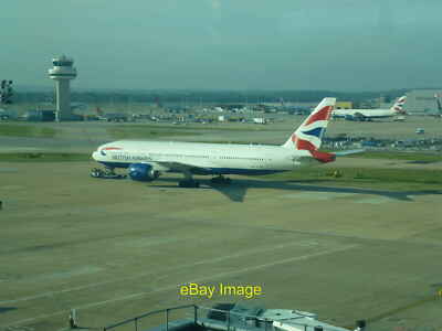 Photo 12x8 Plane near air traffic control tower Gatwick Airport British Ai c2012