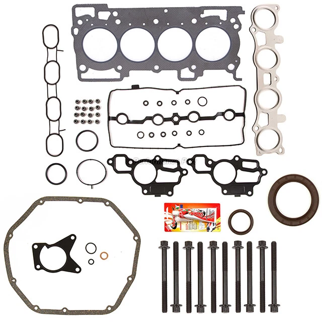 Juego completo de juntas pernos de cabeza para 07-12 MR18DE MR20DE Nissan Versa Cube Sentra Foto 2 de 4