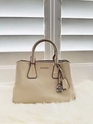 NWT Michael Kors MK Medium Camille Leather Satchel Bag Crossbody HandBag Ballet