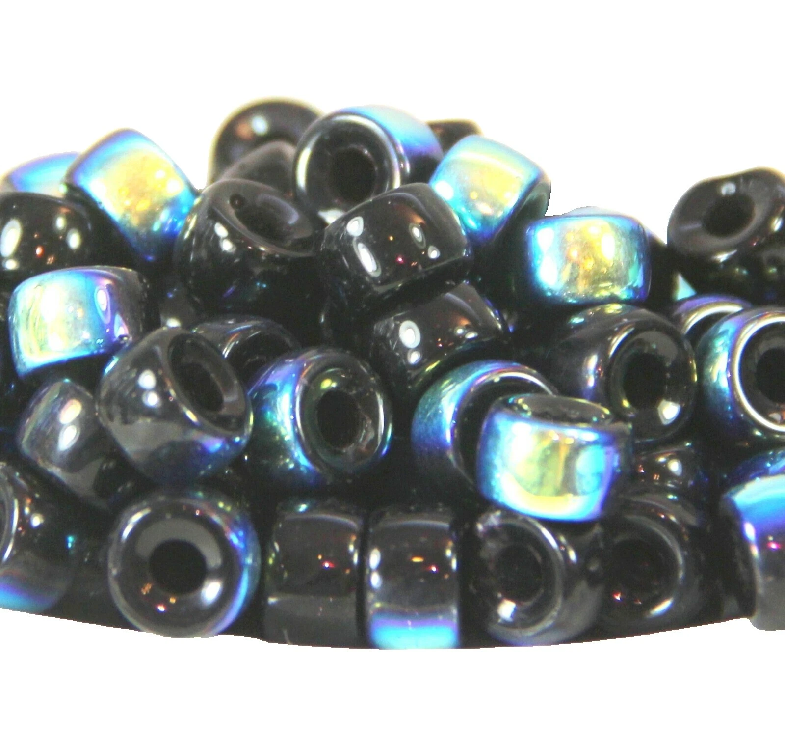 Perlas de Vidrio Rondelle Crow para hacer joyas