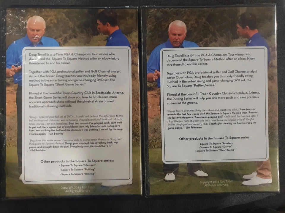 SQUARE TO SQUARE METHOD DVD GOLF SWING DOUG TEWELL SHORT GAME PUTTING SERIES NEW - Image 2 of 2