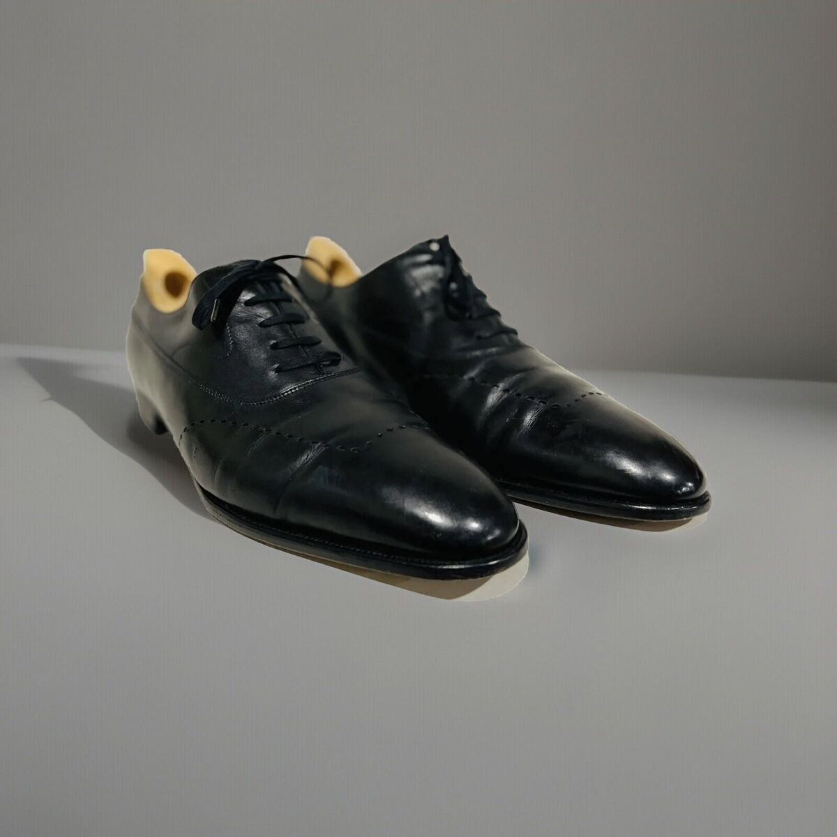 John Lobb Farndon Leather Oxford Balmoral Black Shoes Mens John Lobb Farndon Leather Oxford Balmoral Black Shoes Mens