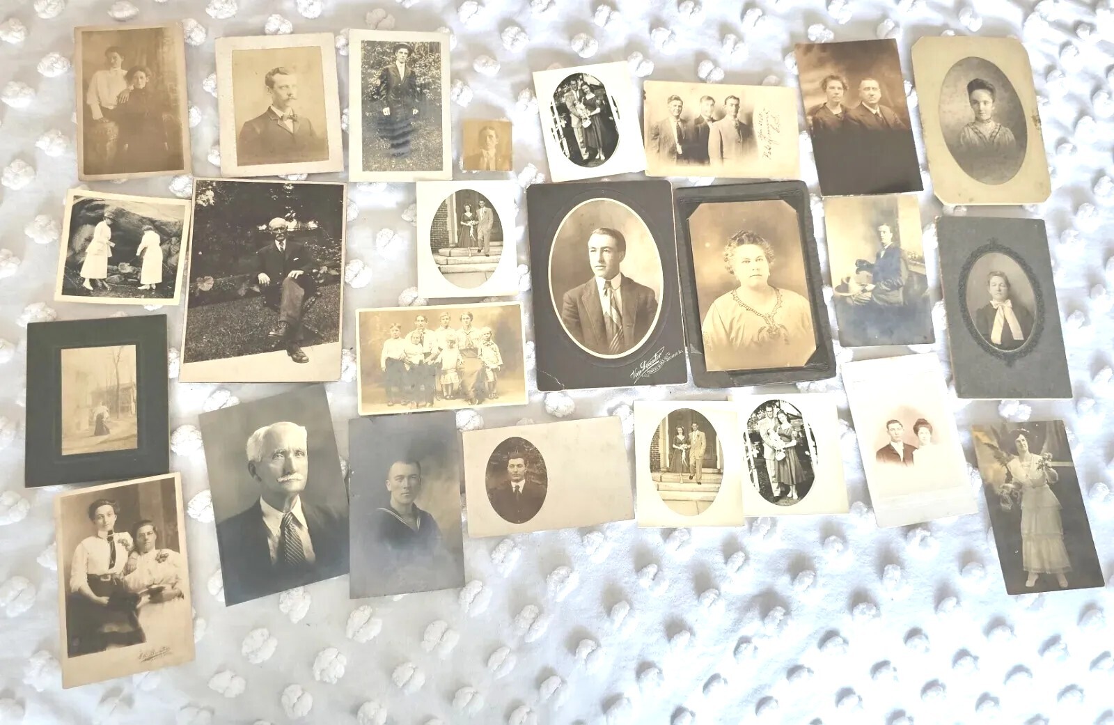 Antique Vintage photographs Lot of 24 Louisiana, Illinois Some