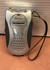 Vintage Vextra Personal AM FM Radio W/ Built In Speaker Model VX2093 - Silver OK