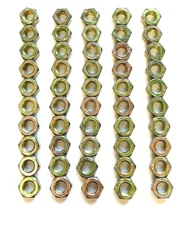 5/16-18 GRADE 8 HEX NUT - YELLOW ZINC PLATED - UNC- 50 PIECES PER PACK