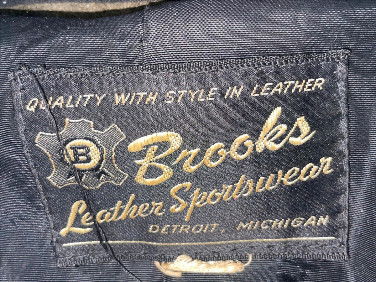 Brooks Leather Sportswear ライダースジャケット 40 80s Brooksブルックス シングルライダース レザージャケット 黒