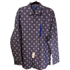 Size Large Apt 9 Premier Flex Mens Dress Shirt Long Sleeve Slim Fit 34/35 NWT