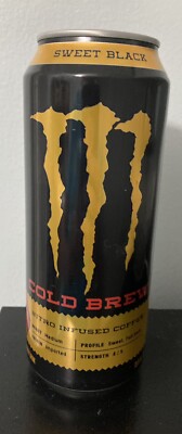 Monster Nitro Infused Sweet Black Cold Brew Java 13.5 oz. Full / New .