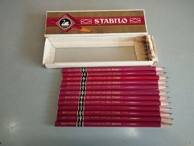 12 VINTAGE -  VINTAGE  Schwan Stabilo--НВ   PENCILS -GERMANY --RARE