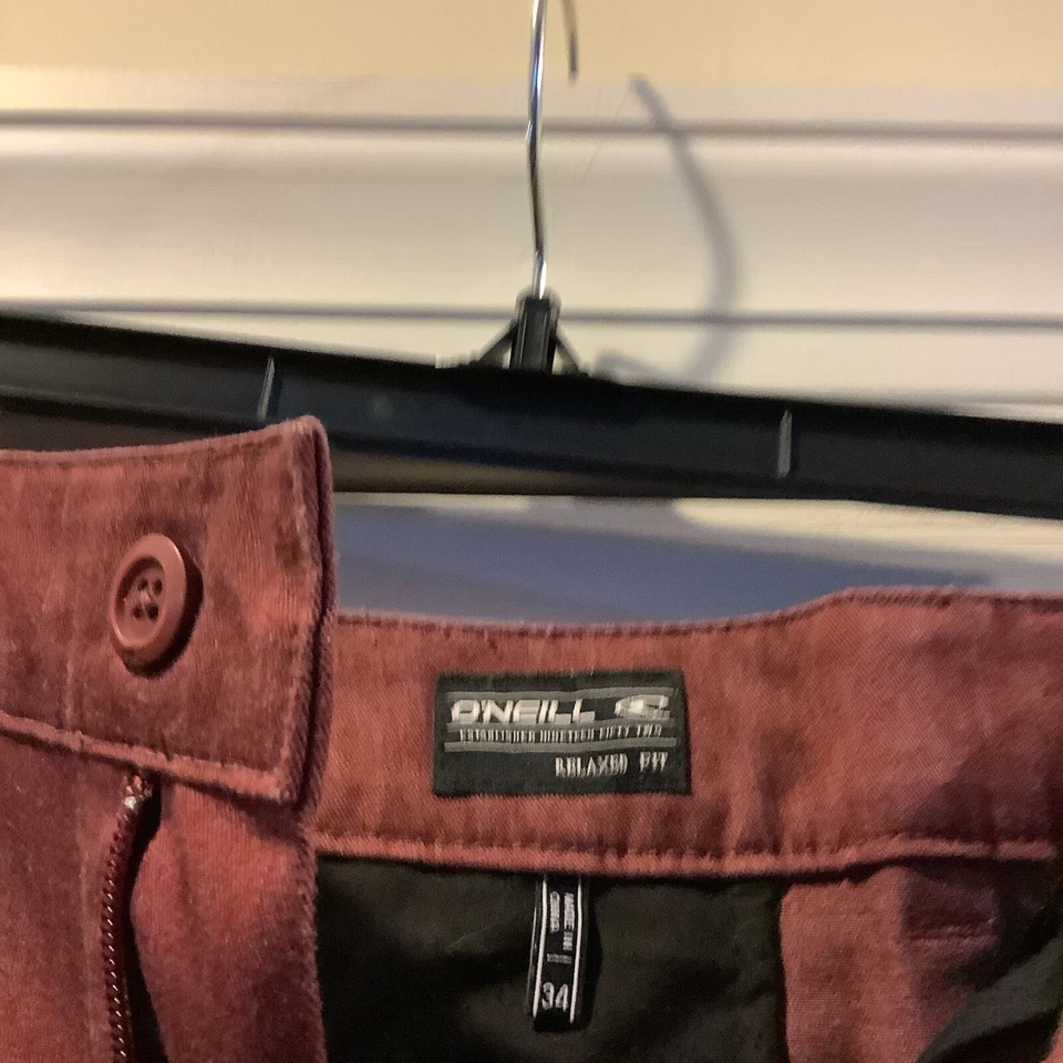 Pantalones Cortos Para Hombre O’Neill Wine 34 Chino Frente Plano Calce Relajado Foto 4 de 4