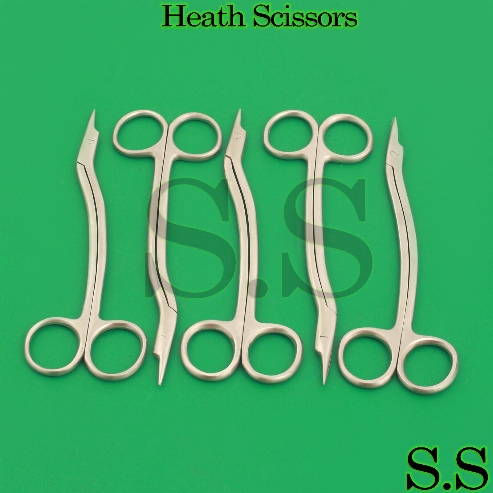 10 Pcs New Heath Scissors S-Curved 6.25