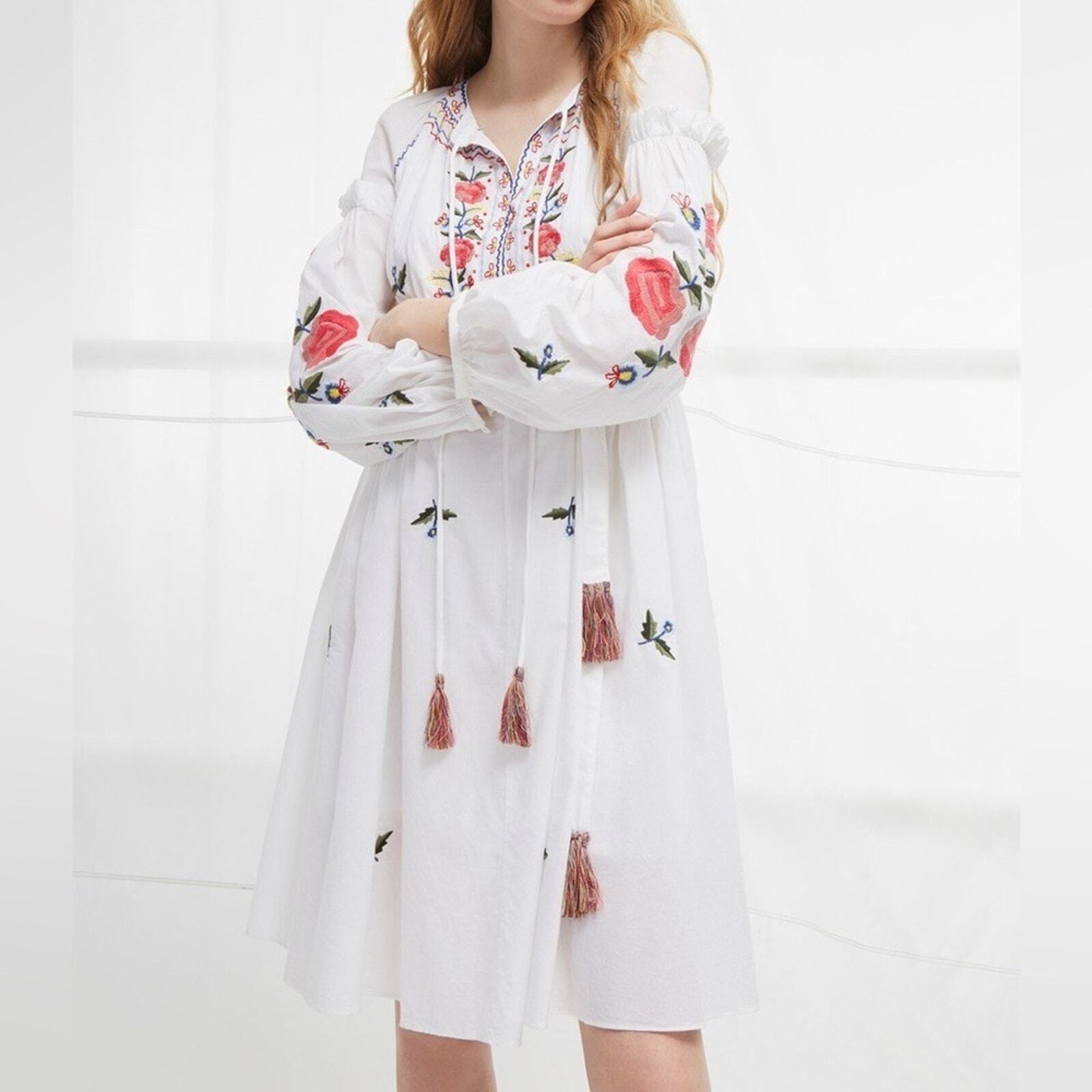 cotton connection dresses Cotton Sateen Fitted Bodice Midi Dress in Summer White