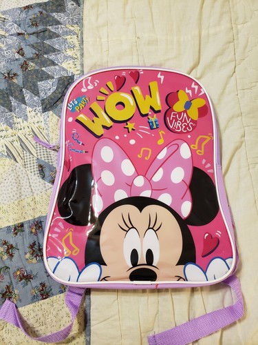 Minnie Mouse Backpack 15" Wow Fun Vibes Let's Party Disney Girls Pink NEW! - Picture 6 of 6