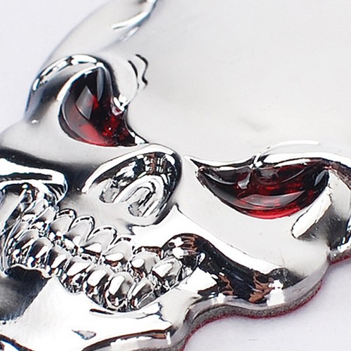 3D Metal Skull Bone Sticker Car Exterior Body Emblem Badge Decal Car Accessories - Picture 4 of 12