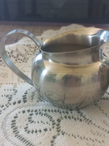 Vintage MCM Oneida Creamer And Sugar Set 18/8 Stainless - Picture 2 of 6