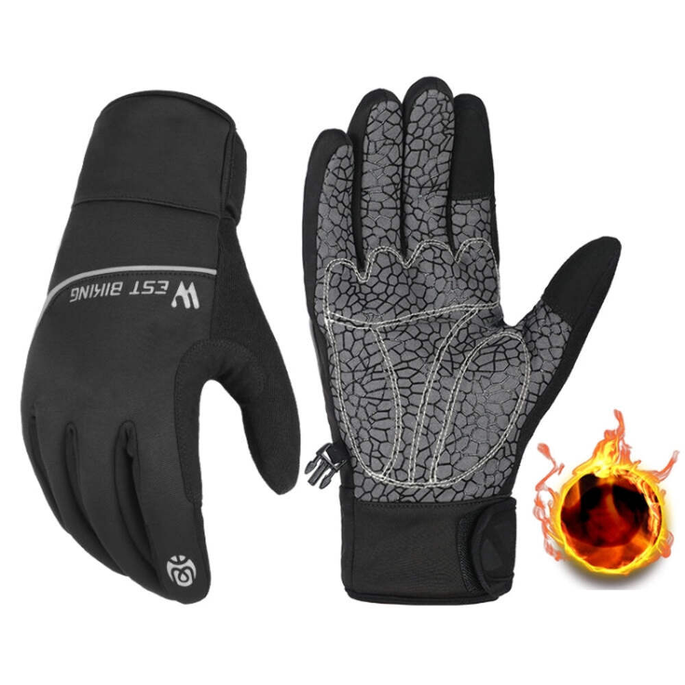 WEST BIKING YP0211220 Invierno Cálido Polar Guantes de Esquí Silicona Antideslizantes Glo de Equitación