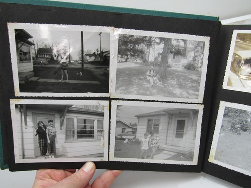 1960s B&W Photo Album BEAUTIFUL GIRL Scrapbook Greaser Guy Convertible Car - Picture 3 of 21