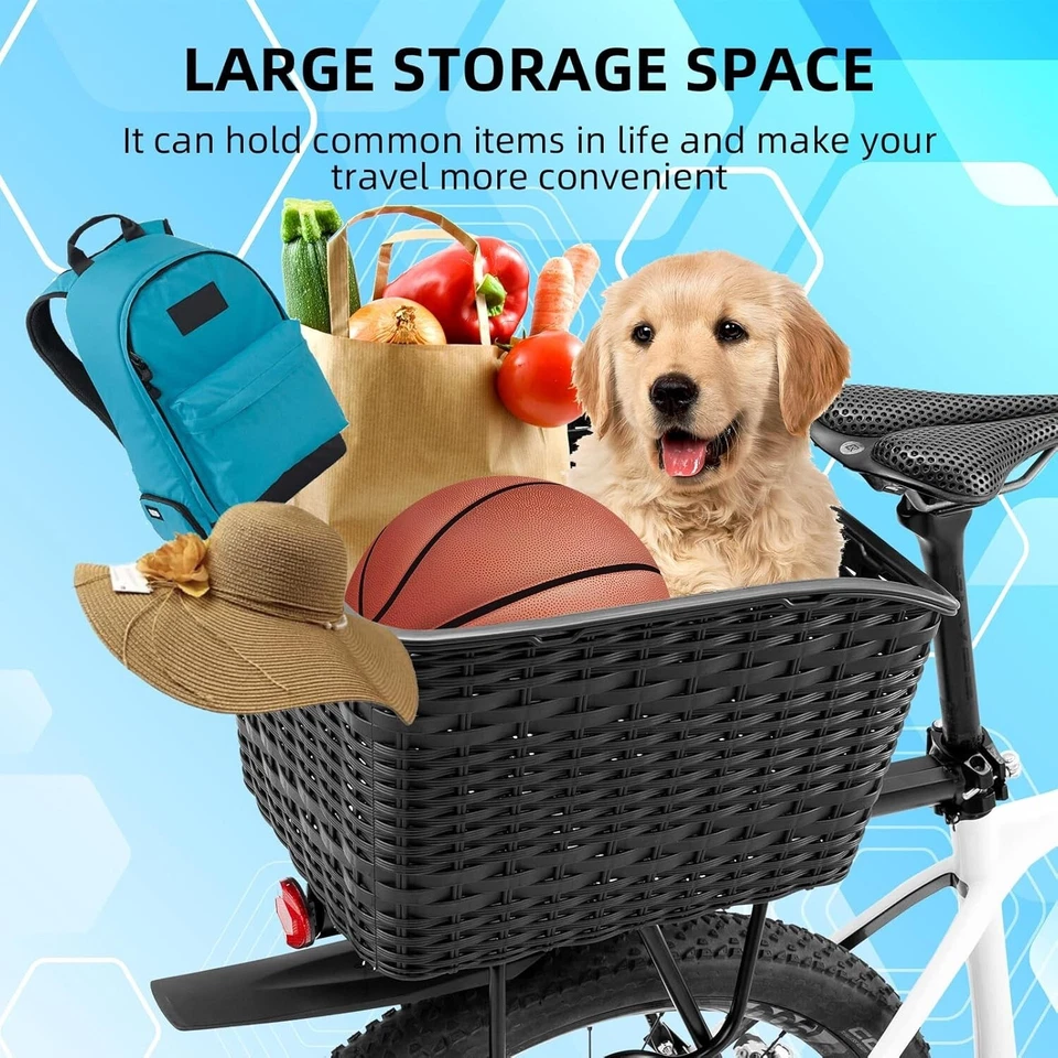 ROCKBROS Fahrradkorb hinten Gepäckträgerkorb Schultaschenkorb 41*30*24,5cm - Bild 2 von 4