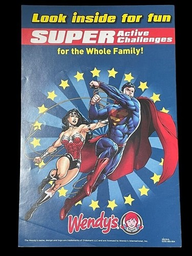 Wendy's Kids' Meal Superman and Wonder Woman #1 2013 DC Comic Book - Picture 2 of 3