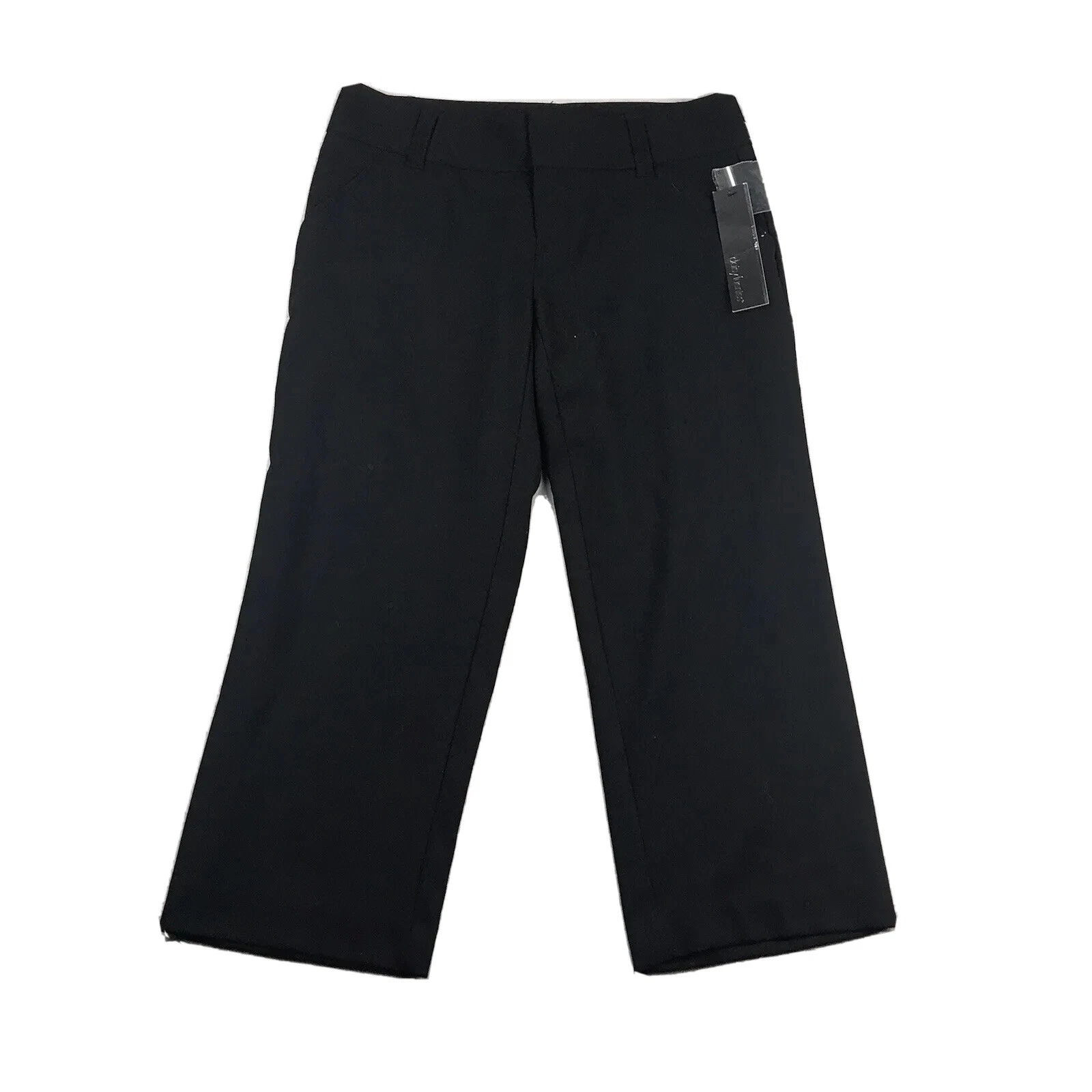 Daisy Fuentes Pants Womens 2 Black Stretch Lightweight Favorite Capris NWT