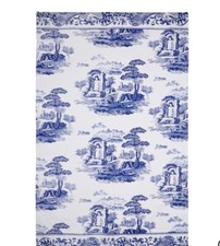 Image of Spode pimpernel Tea Towel- Blue Italian