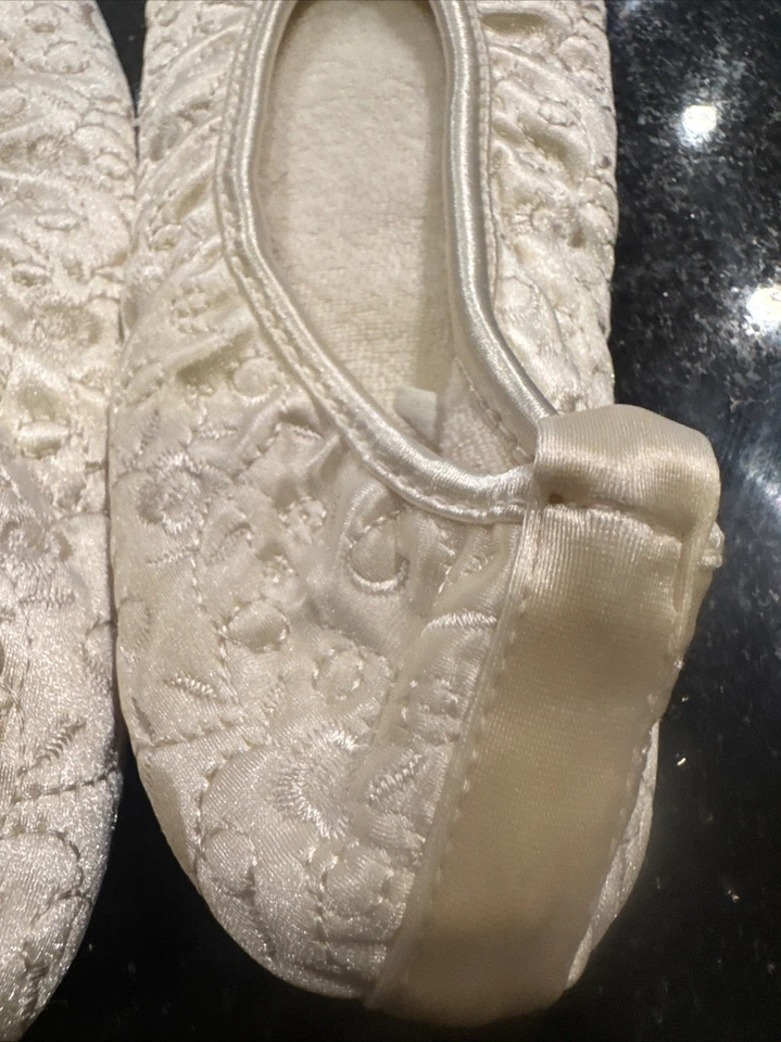 Zapatillas confort espuma isotoner grandes 8-9 satinadas 1997 de colección suela de cuero rosa Foto 3 de 4