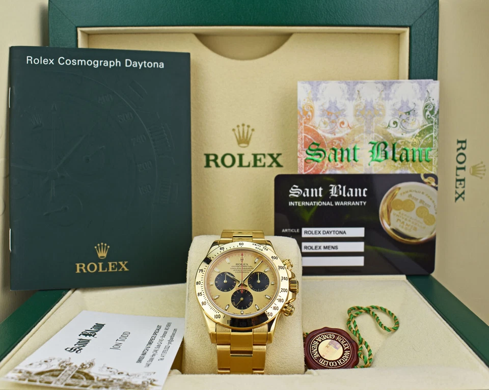 ROLEX - 40mm 18kt Gold DAYTONA Champagne Paul Newman Dial 116528 - SANT BLANC