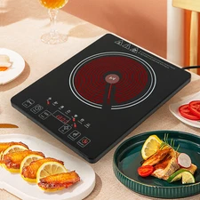 1800W Electric Cooktop Burner Cooktop Stove Top Built In Countertop LED Touch