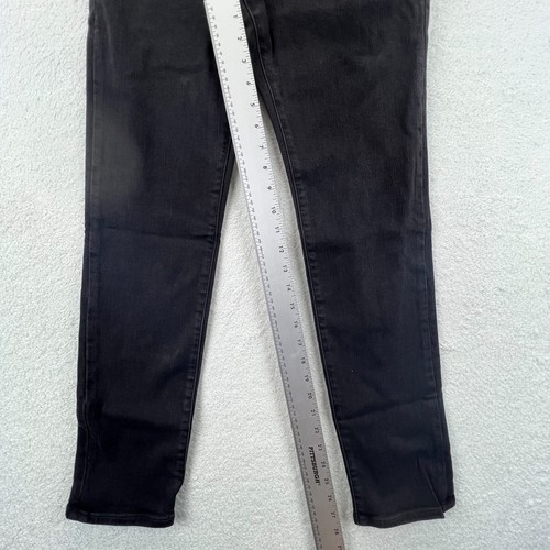 GAP Kids Boys Black Wash Denim Slim Fit Adjustable Waist Flat Front Jeans Sz 14 - Picture 2 of 11
