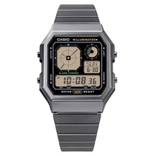 CASIO A130WEGG-1A Analog Display Twin graph Digital Watch Gungray