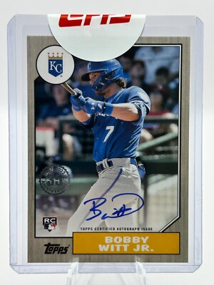 BOBBY WITT JR 2022 TOPPS UPDATE RETRO 1987 AUTO GOLD 4/50 RC #87BA
