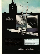 Oneida Print Advert New Capistrano Solid Stainless by Oneida