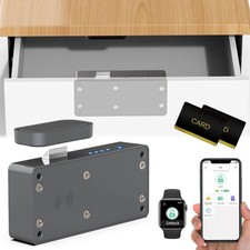 Smart Cabinet Lock, Hidden RFID Drawer Lock, Electronic Keyless Bluetooth Chi...
