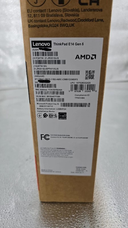 【中古美品】ThinkPad E14 Gen 5 AMD 21JR000JJP Amazon.com: Lenovo ThinkPad E14 Gen 5 21JR0018US 14