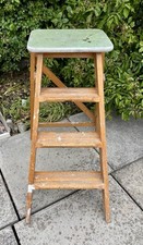 Vintage Folding Wooden Step Stool