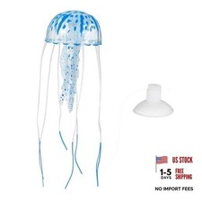 Jellyfish Aquarium Decoration, Fish Tank Decorations Jelly Fish Small Blue