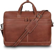 Full-Grain Leather Briefcase for Men, Laptop ...