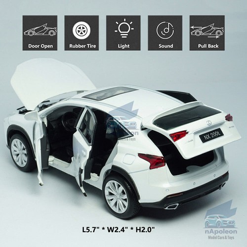 1:32 Blanco Lexus NX200T SUV Modelo Coche Diecast Juguete Niños Regalo Vehículo Colección - Imagen 2 de 12