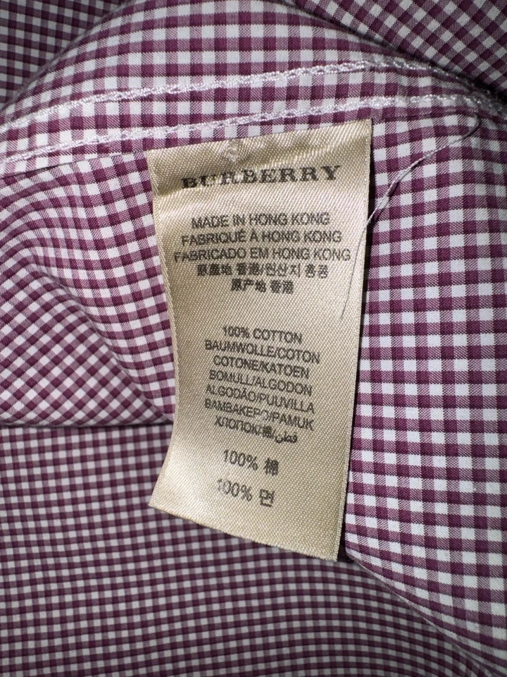 Burberry Button Up Dress Shirt Men’s Size Large Foto 4 de 4