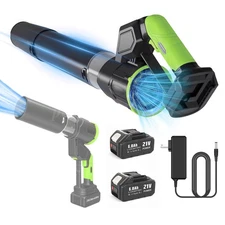Leaf Blower Cordless 700 CFM Handheld Electric Leaf Blower with 2Batteries 6.0Ah