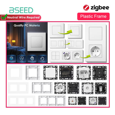 Zigbee Click Switch Modules Smart Light Switch Part White Plastic Frame DIY Comb