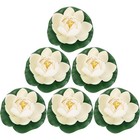 6Pcs Floating Lotus Flowers Decor for Garden Fish Tank Decoration