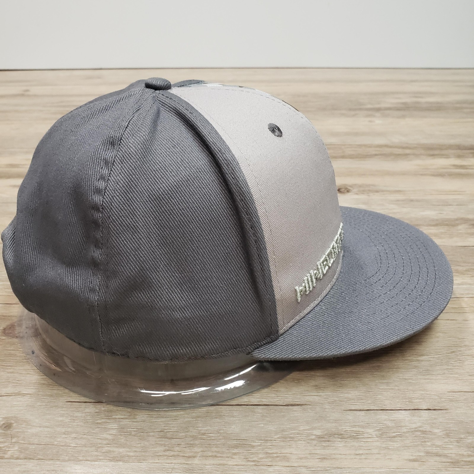 Minecraft Hat Cap Snap Back Gray Pixel Block Patt… - image 3