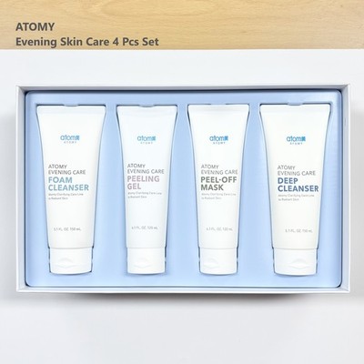ATOMY Evening Skin Care 4 Pcs Set (Deep Foam Cleansers Peeling Gel Mask)