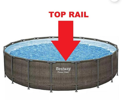 6 Pack Bestway/Coleman Power Steel  Pool Top Rail GREY