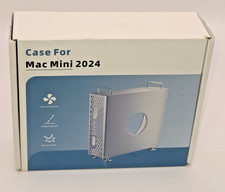 Mac Mini M4 / M4 Pro Aluminum Case Stand Enclosure Cooling Silver Open Box