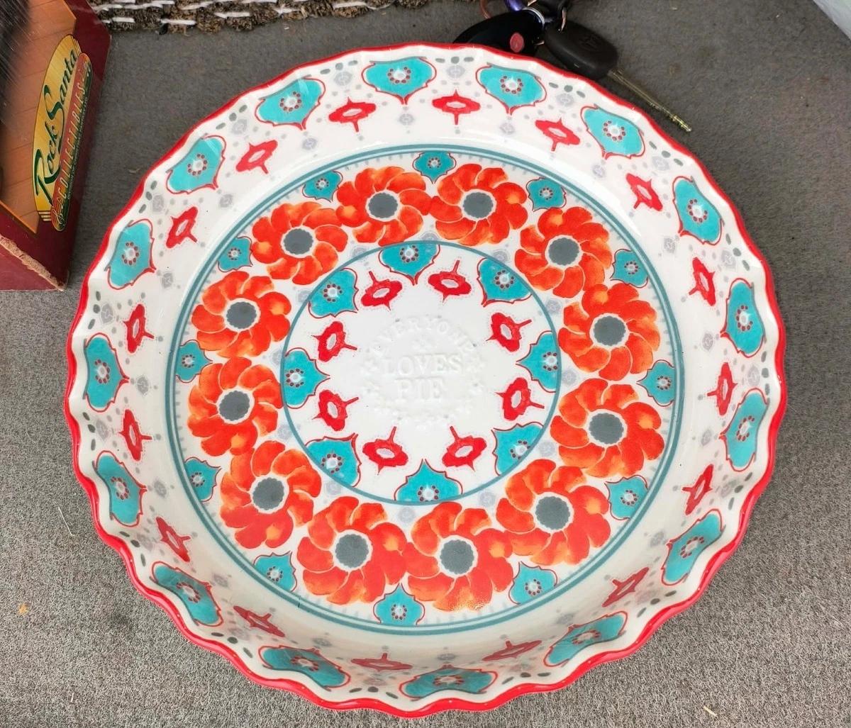 ANTHROPOLOGIE "POPPY" FLORAL STONEWARE PIE BAKING DISH - 11”
Opens in a new window or tab
