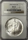 1992 Silver Eagle NGC MS69