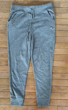 Victoria's Secret PINK Jogger Sweatpants Gray High Waist Womens Medium Logo