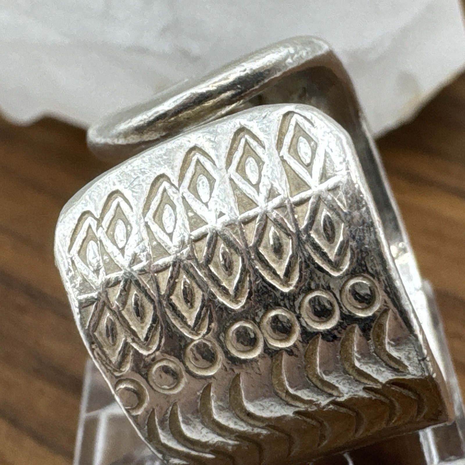 925 Solid Sterling Silver Hammered Handmade Ring … - image 5